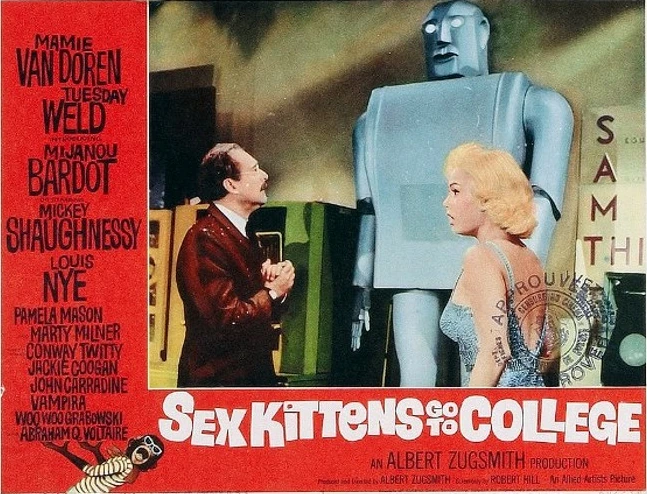 Sex Kittens Go to College film poster featuring Elektro the robot